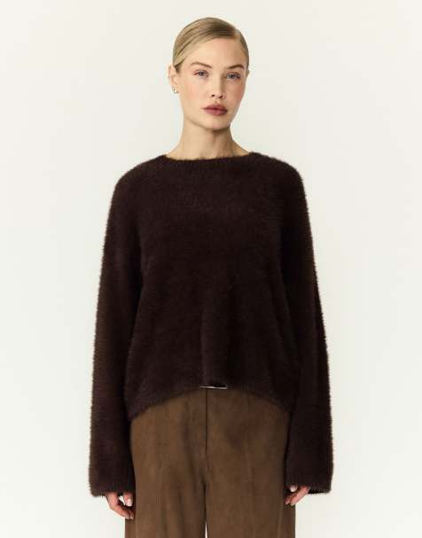YAS strikket pullover i kaffebrun - view 1