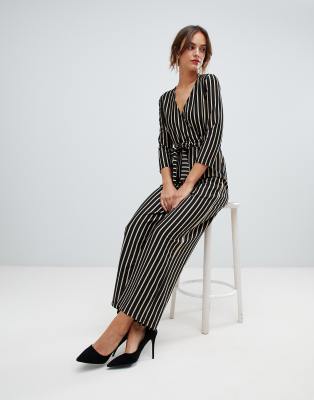 wrap jumpsuit wide leg