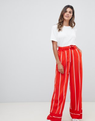 Y.A.S Striped Wide Leg Pants-Multi