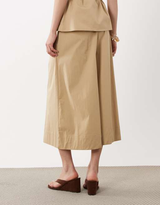YAS super wide leg pleated tailored pants in camel - part of a set, 5 of 5