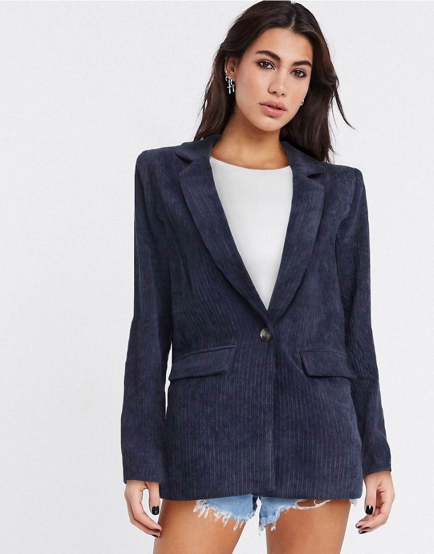 Y.A.S - Sussi - Oversized blazer in donkerblauw