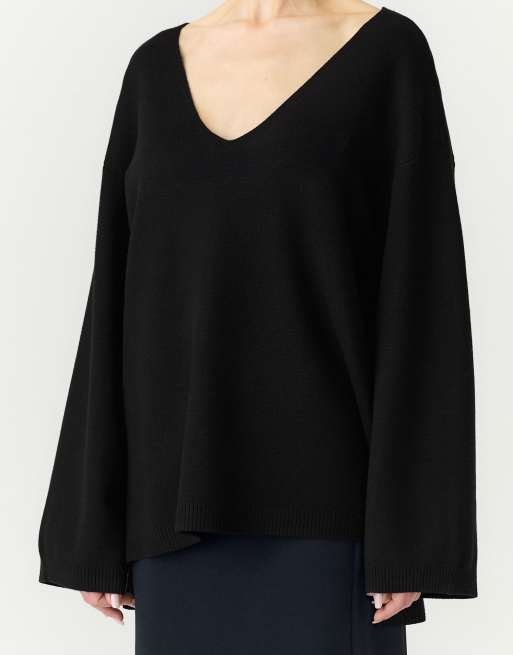 YAS – Svart, stickad pullover, 4 av 7