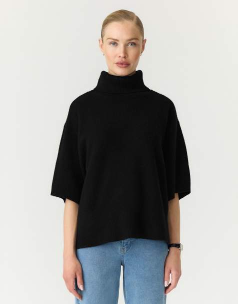 YAS – Svart, stickad pullover - view 1