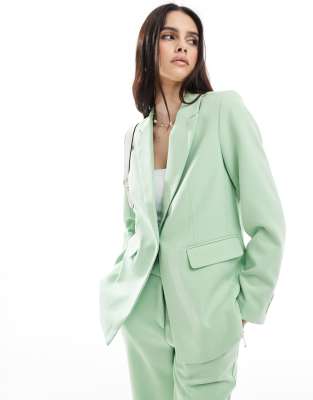 YAS YAS tailored blazer co-ord in quiet green - LGREEN