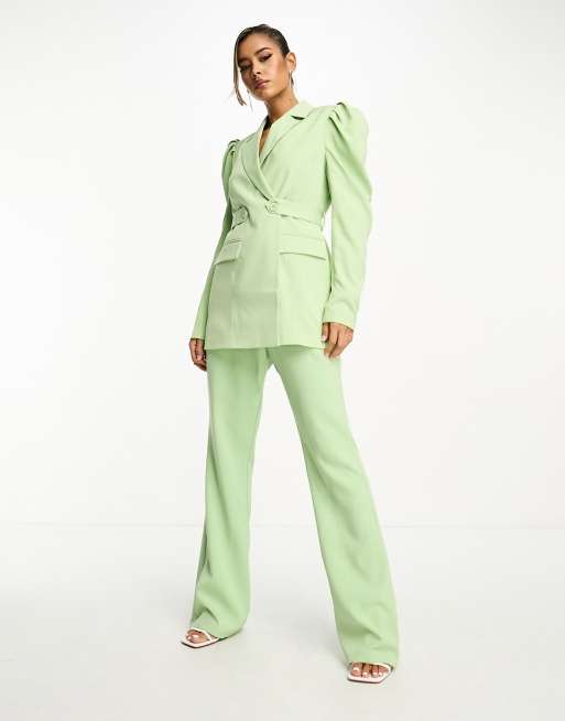 Y.A.S tailored flared pants in mint green - part of a set
