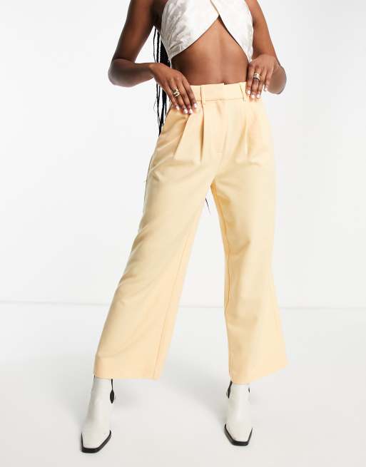 Cream cropped pants new arrivals