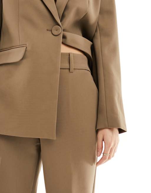 YAS tailored trouser co-ord in brown - BROWN, 5 of 5
