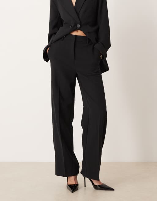 YAS tailored wide leg pants in black (part of a set), 2 of 5