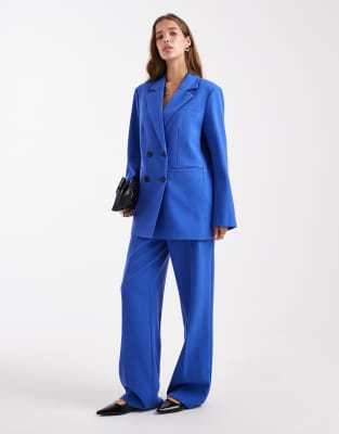 Y.a.s. Tailored Wide Leg Pants In Blue