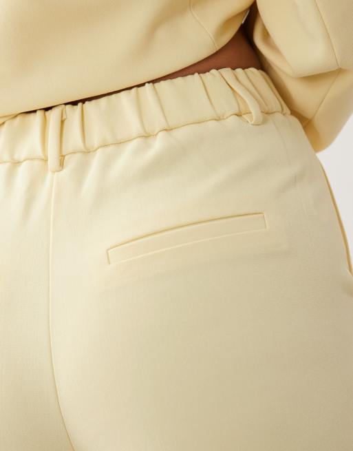 YAS tailored wide leg pants in pastel yellow (part of a set), 5 of 5