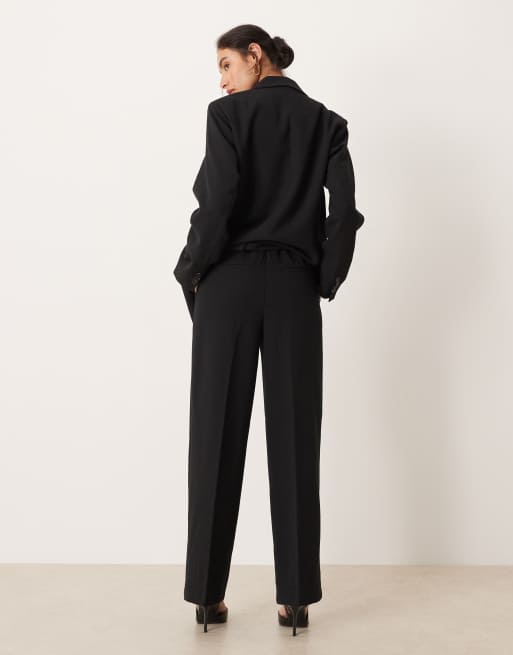 YAS tailored wide leg trouser co-ord in black, 5 of 5