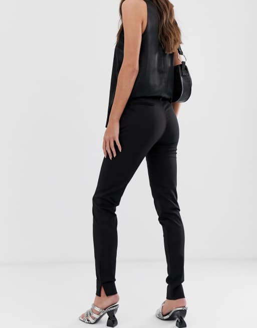Y.A.S Tall – Ecco – Knöchellange Zigarettenhose in Schwarz, 2 von 4