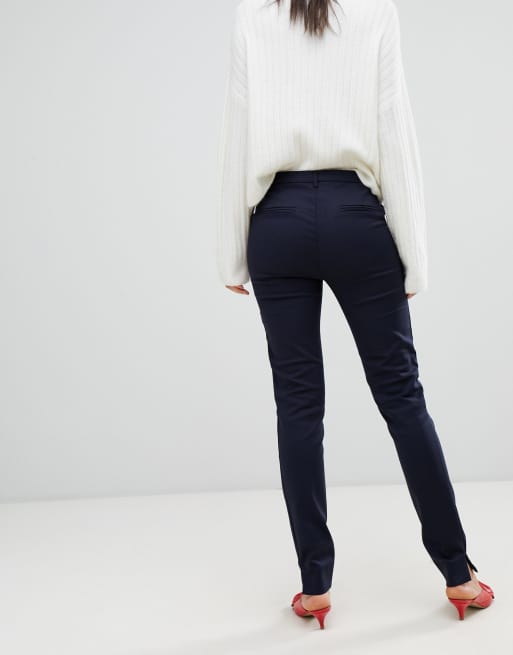 Y.A.S Tall ecco tailored ankle length cigarette pant in navy