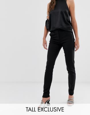 Yas Tall Y.A.S Tall ecco tailored ankle length cigarette trouser in black