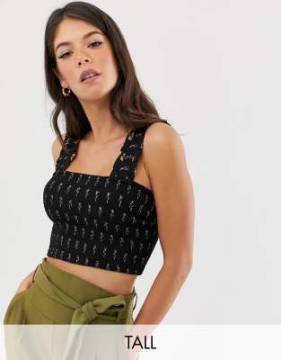 Y.A.S Tall festival folk crop top-Multi