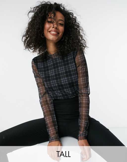 Plaid store mesh top