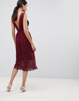 asos maroon dress