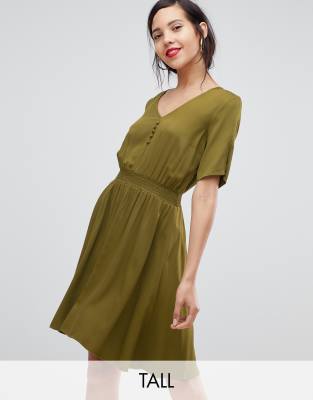 midi dress elastic waist