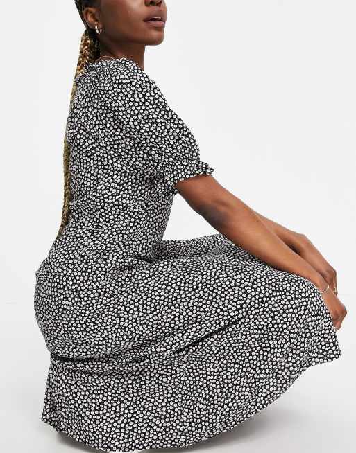 Y.A.S - Tall - Nette midi jurk met ruches in bloemenprint, 4 van 4