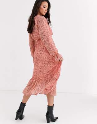 long sleeve midi shirt dress