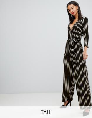 wrap jumpsuit wide leg