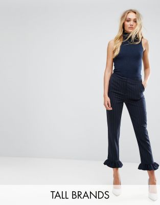 Y.A.S Tall Trosuer With Peplum Hem-Navy