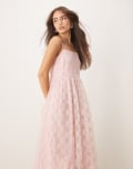 [YAS] YAS textured cami midi dress in pale pink 10 Coral blush