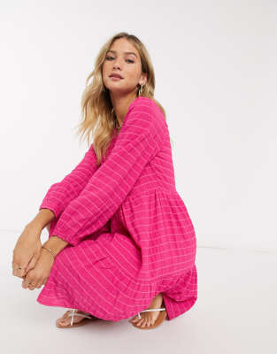 smock dress pink