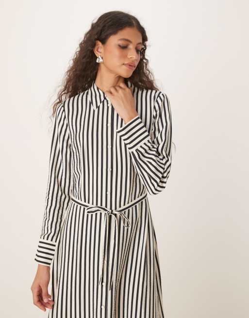 Yas Shirt Dress 'YASKaya' Female Beige Striped Size 38