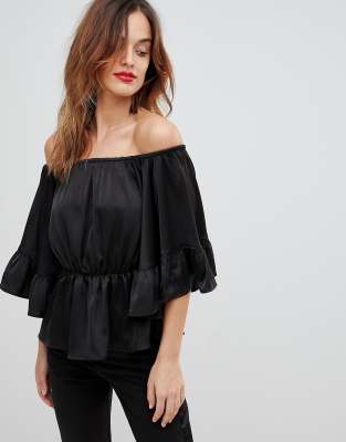 Y.A.S Top With Volume Ruffle Sleeves | ASOS