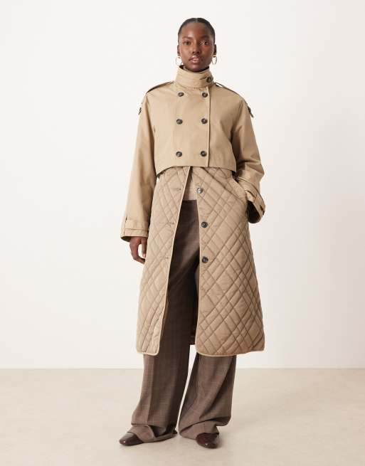YAS - Trench beige imbottito premium multifunzione taglio lungo
