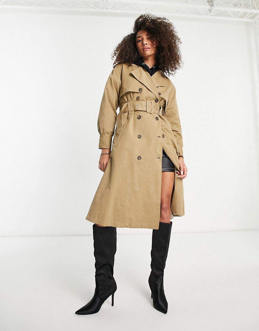 Y.A.S trench coat in camel-Brown