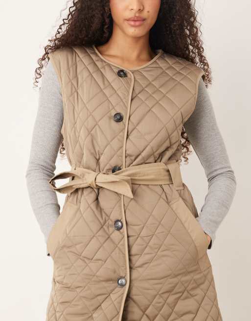 YAS - Trench-coat long multi-usages en tissu rembourré de qualité supérieure - Beige, 2 de 4