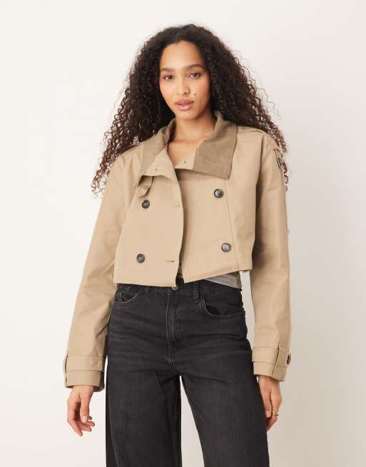 YAS - Trench-coat long multi-usages en tissu rembourré de qualité supérieure - Beige, 3 de 4