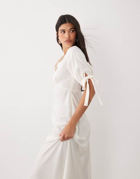 White Satin Dresses | White Silky & Slip Dresses | ASOS