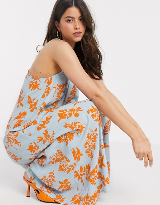 Y.A.S V neck maxi dress in floral print