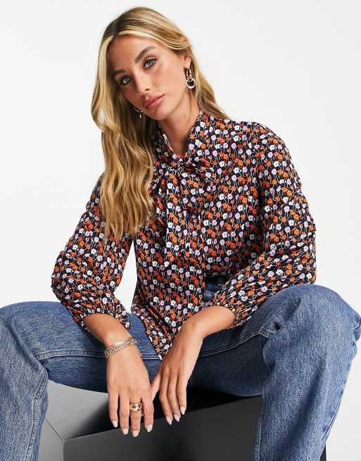 Y.A.S. - Vella - Blouse imprimée à nœud lavallière - Multicolore