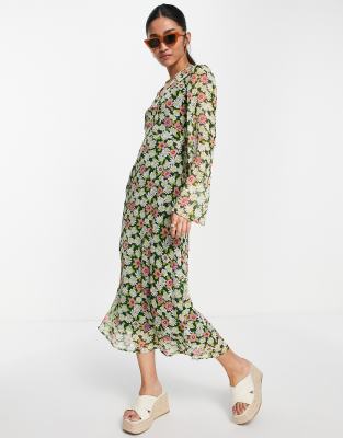 Y.A.S - Verona - Robe mi-longue - Vert multicolore