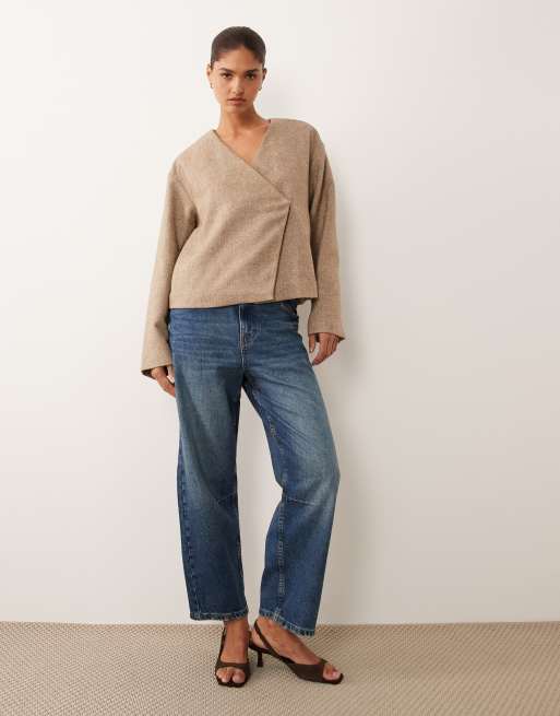 YAS - Veste courte à fermeture asymétrique - Noix de coco toastée, 2 de 4
