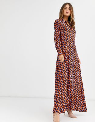 vestito a camicia lungo