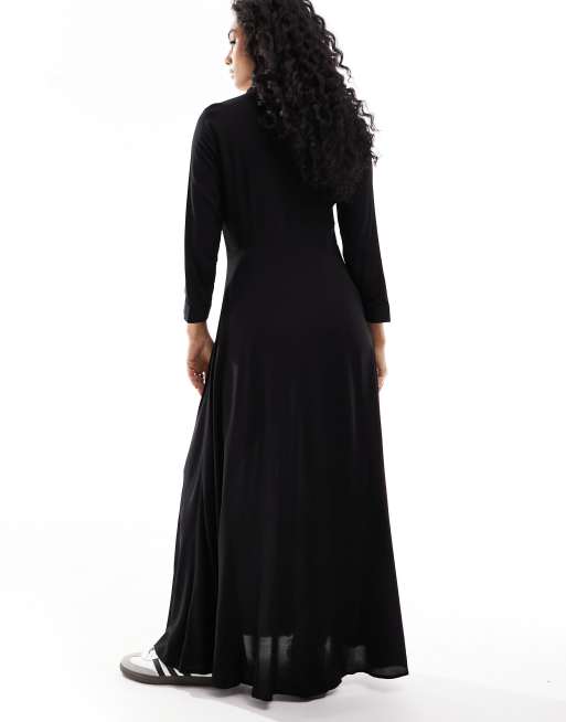 Camicione lungo nero on sale