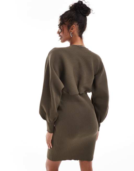 Abiti Cerimonia Tubino Vestito Maniche A Palloncino YAS Vestito