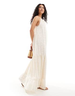 FIORELLA RUBINO - Vestito Lungo In Cotone Sangallo Primavera/Estate 2025, Taglie Curvy