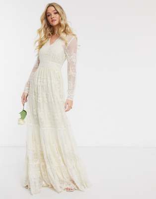 cream maxi dresses