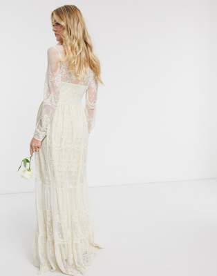 cream maxi dresses for weddings