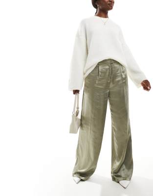 Y.A.S wide leg pants in green