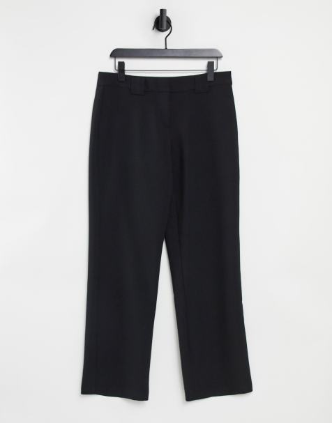 Y.A.S wide leg tailored pants in black - view 1