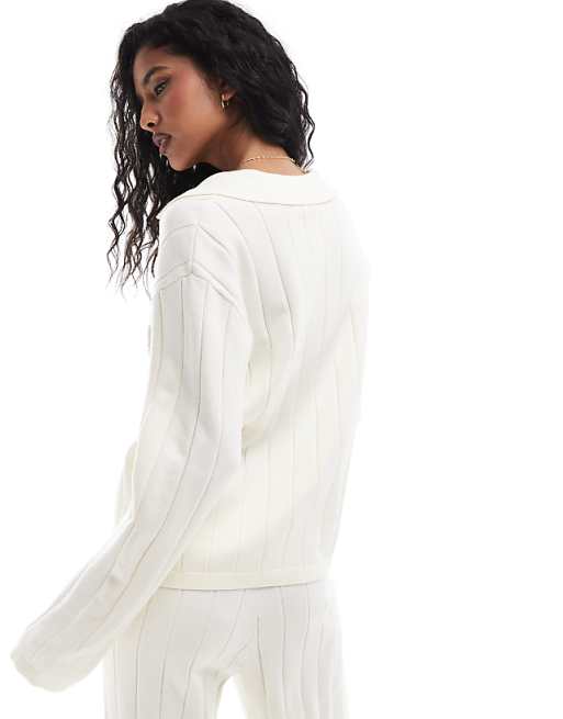 White Wide Rib Set White Wide Rib Set