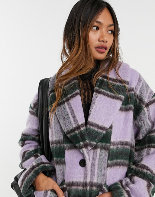 Y.A.S wool jacket in purple check