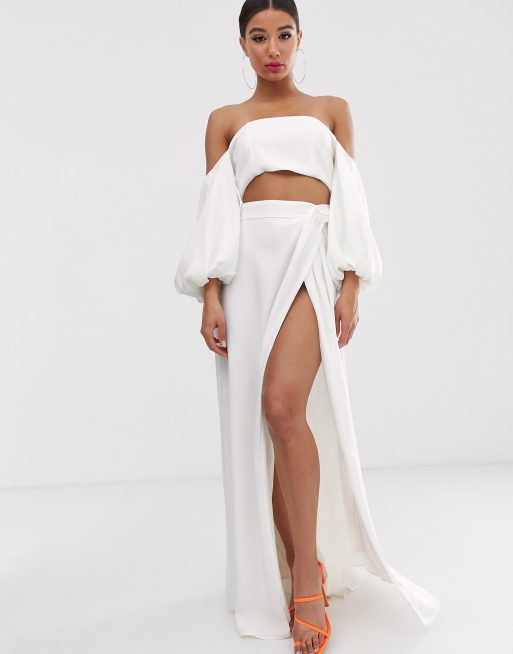 Asos high waisted maxi skirt sale